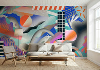 A beautiful modern art wall mural of subtle texture.

