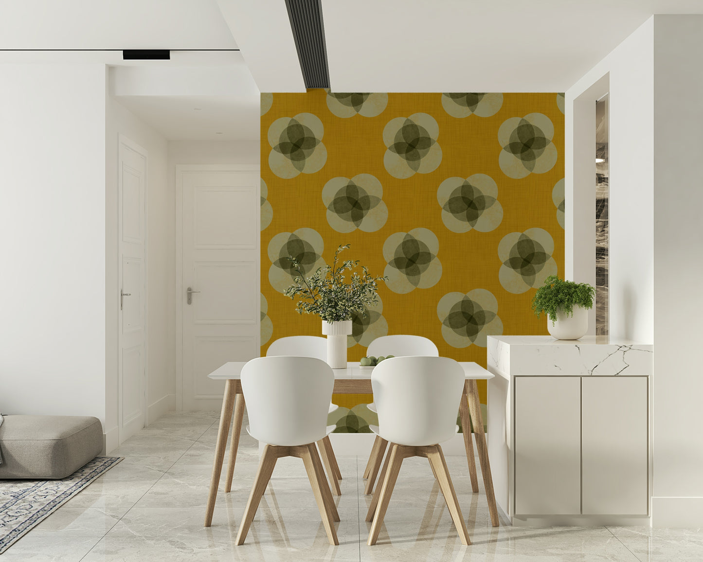 A high-quality serene flower wall mural for walls.

