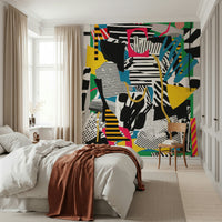 An artistic athletic theme mural for home decor.