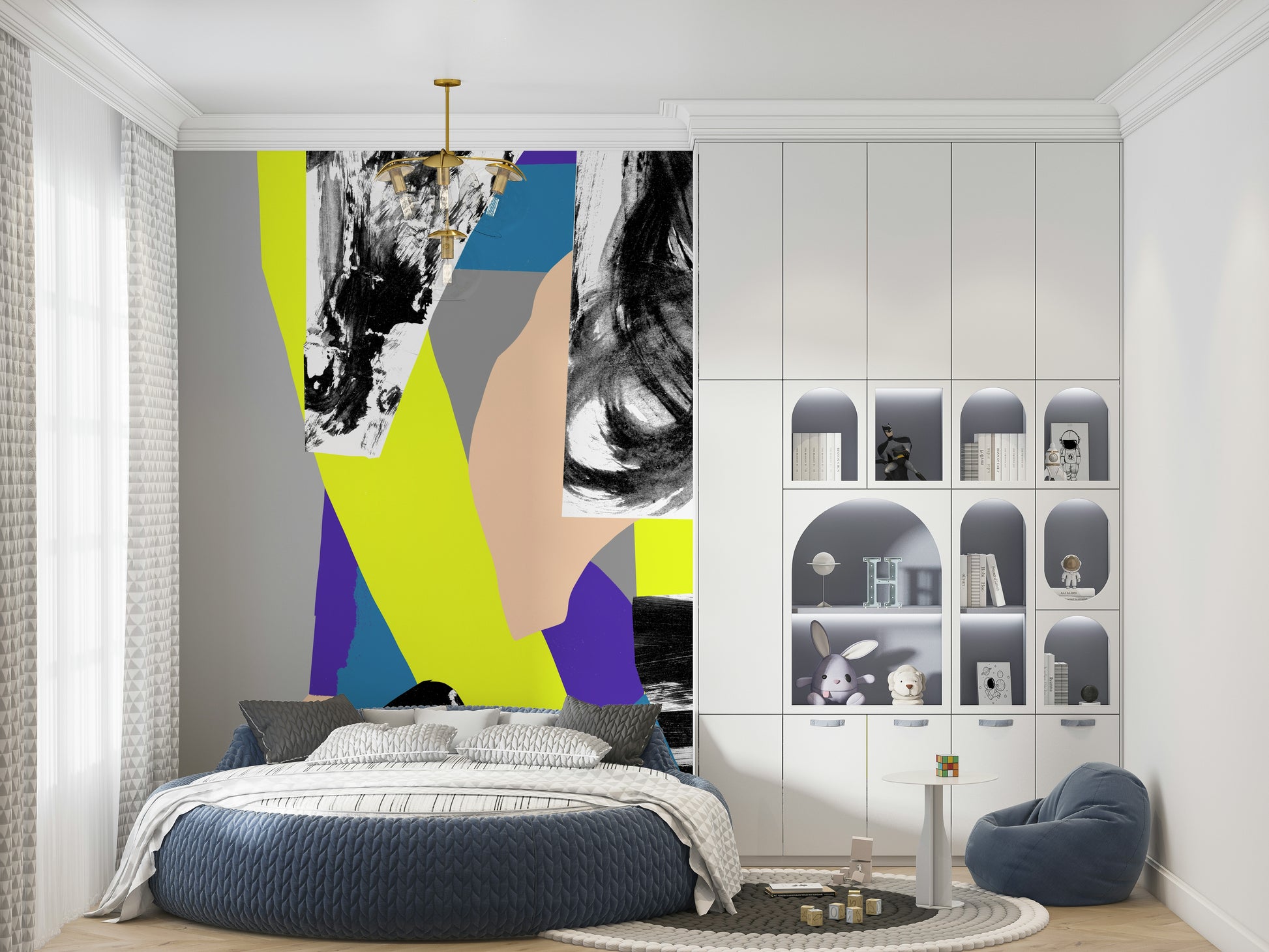 A classic abstract design wallpaper for walls.