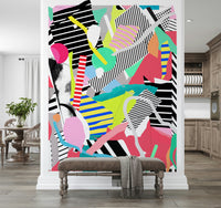 A contemplative gentle design wallpaper mural for a feature wall.