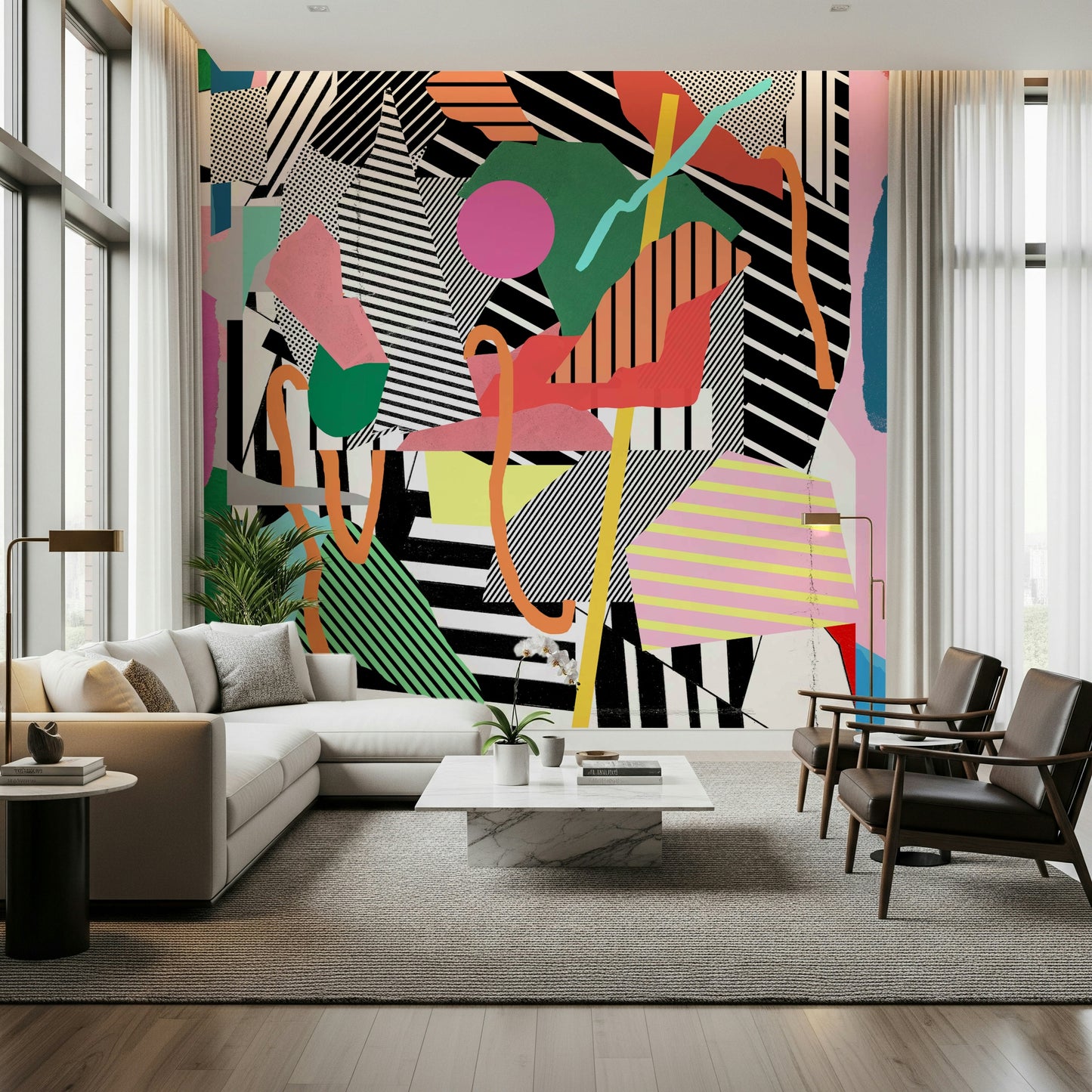A classic abstract design wallpaper for walls.