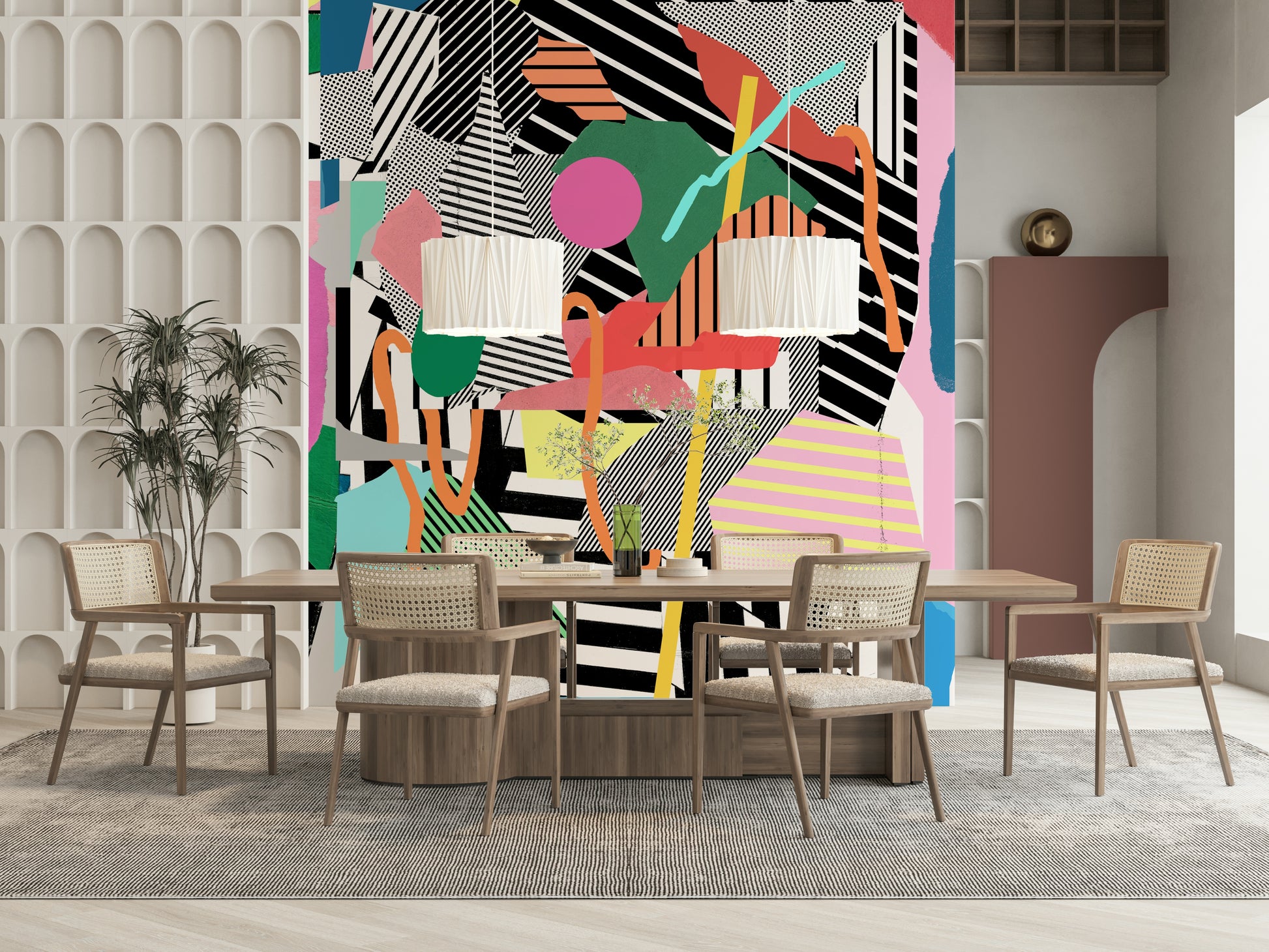 A beautiful expansive abstract wallpaper mural for a large wall.