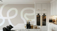 A contemplative gentle stroke wallpaper mural for a feature wall.