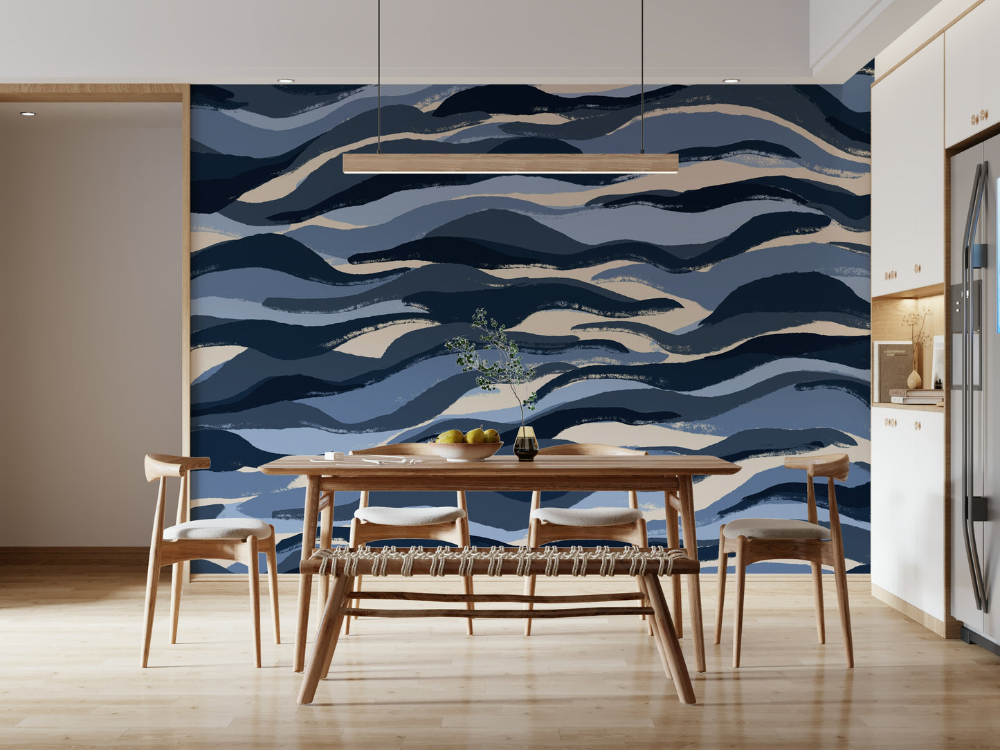 A serene flowing water wall mural for your decor.
