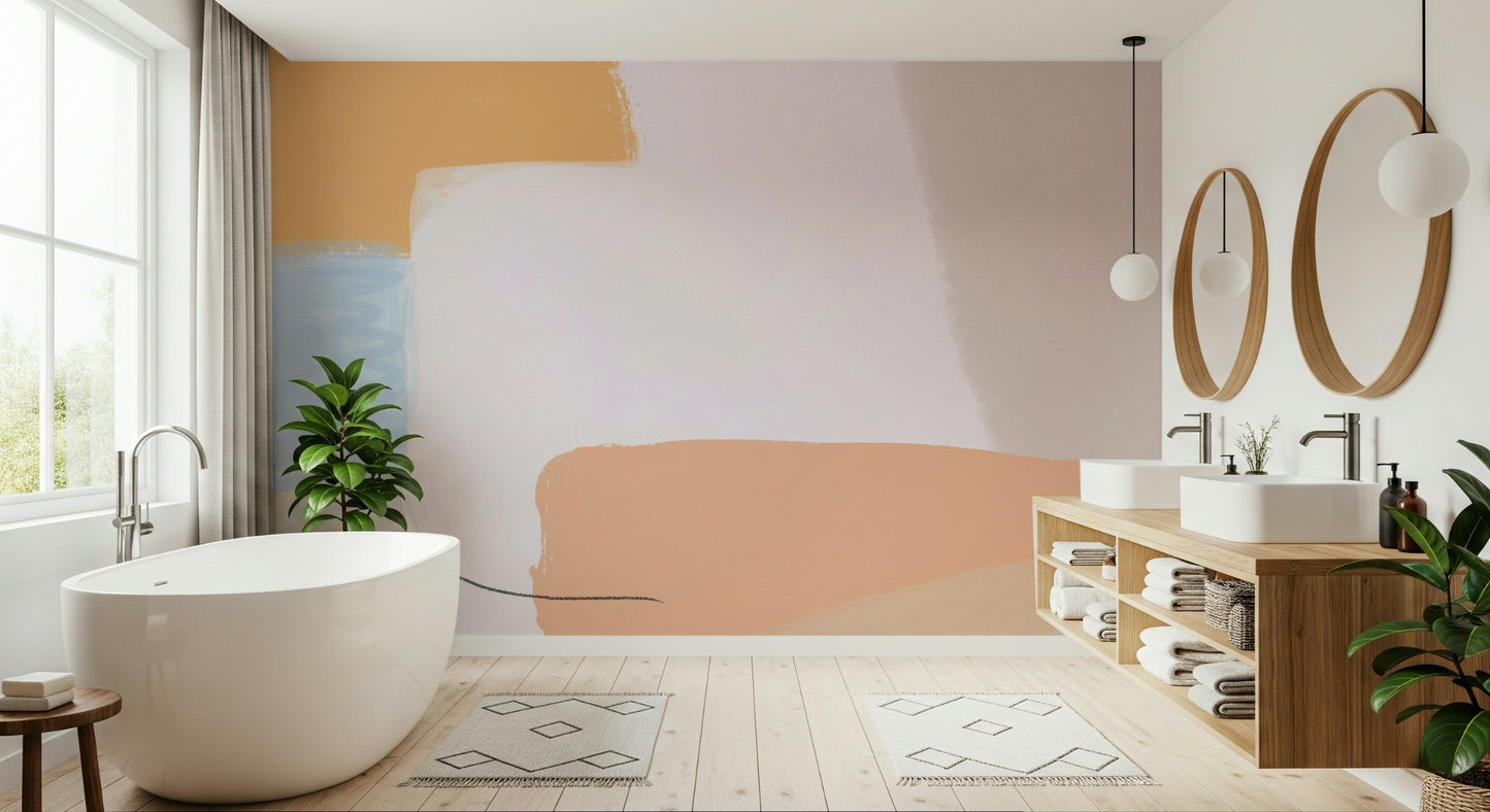 A beautiful abstract art wallpaper mural with harmonious colors.