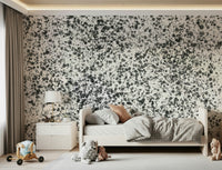 A calming abstract design wallpaper mural that defines a space.