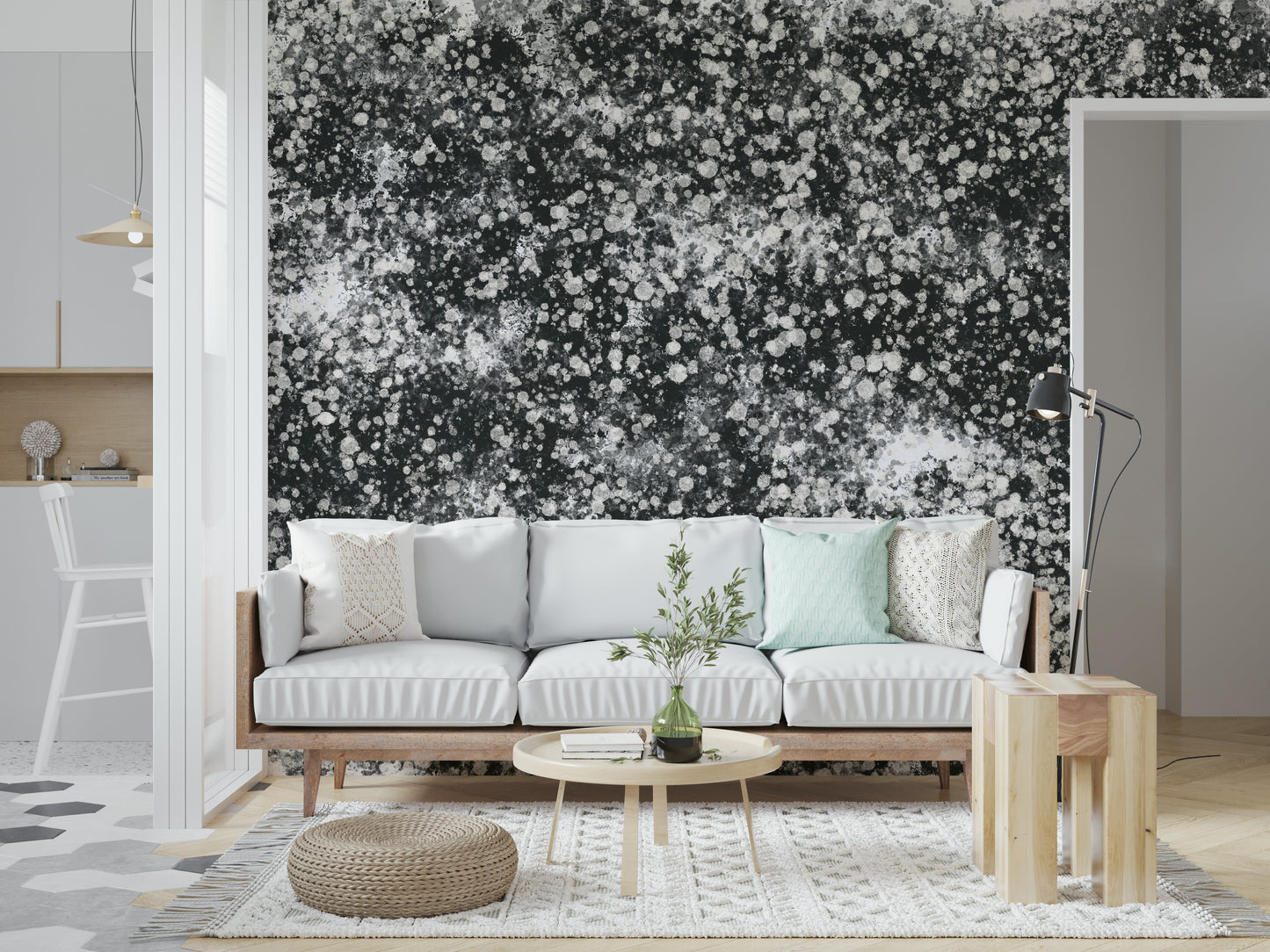 A classic minimalist dot wallpaper for walls.