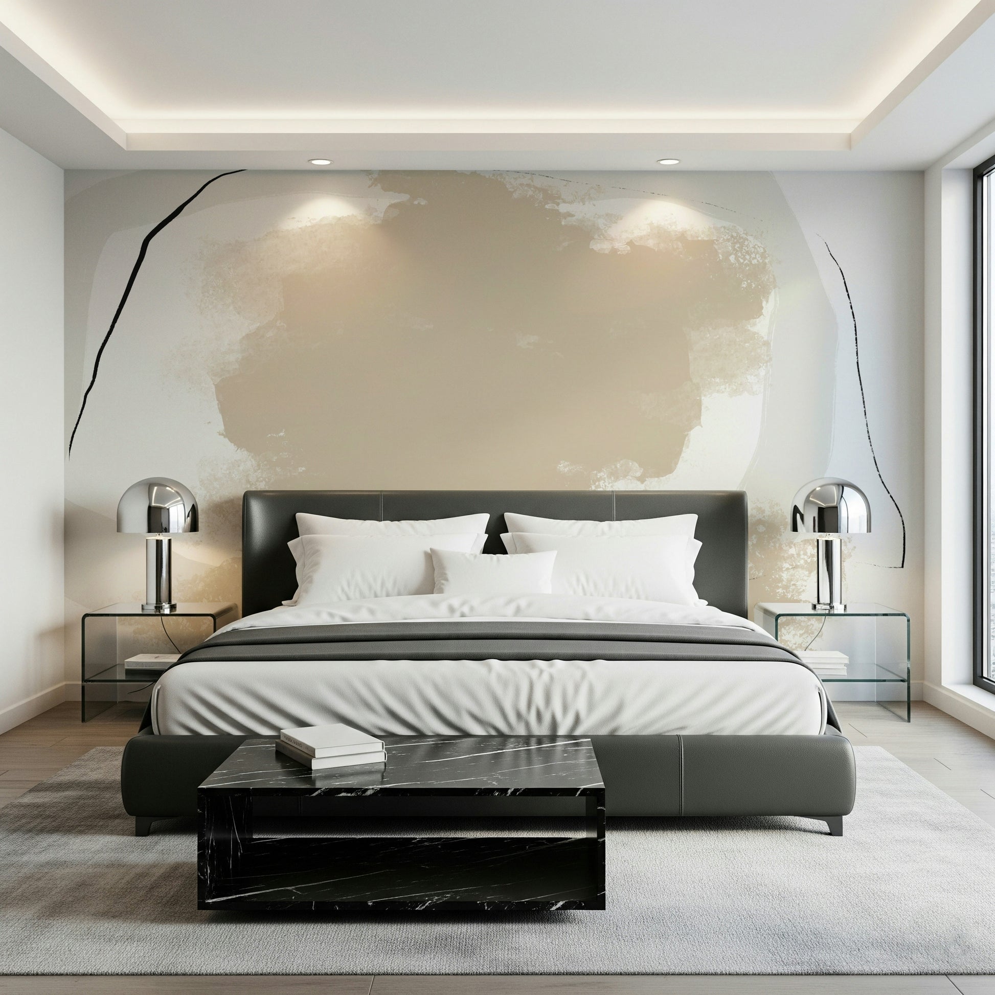 A serene flowing design wall mural for your decor.