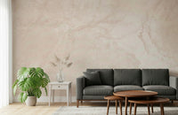 A calming abstract design wallpaper mural that defines a space.