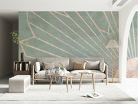 A contemplative gentle design wallpaper mural for a feature wall.