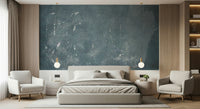 A peaceful modern abstract mural on decorative wallpaper.