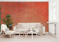 A graceful modern abstract wall mural in warm, earth tones.