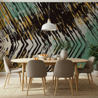 A contemplative gentle stroke wallpaper mural for a feature wall.