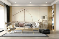 A serene technical drawing wall mural for your decor.