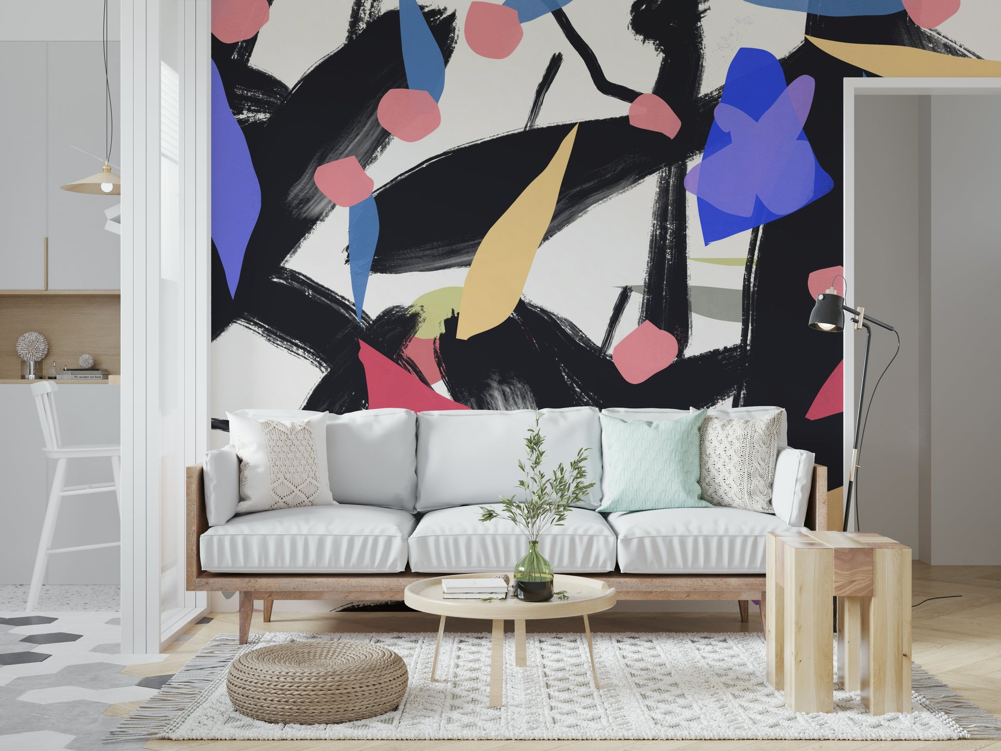 A classic abstract design wallpaper for walls.