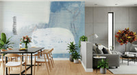 A contemplative gentle wash wallpaper mural for a feature wall.