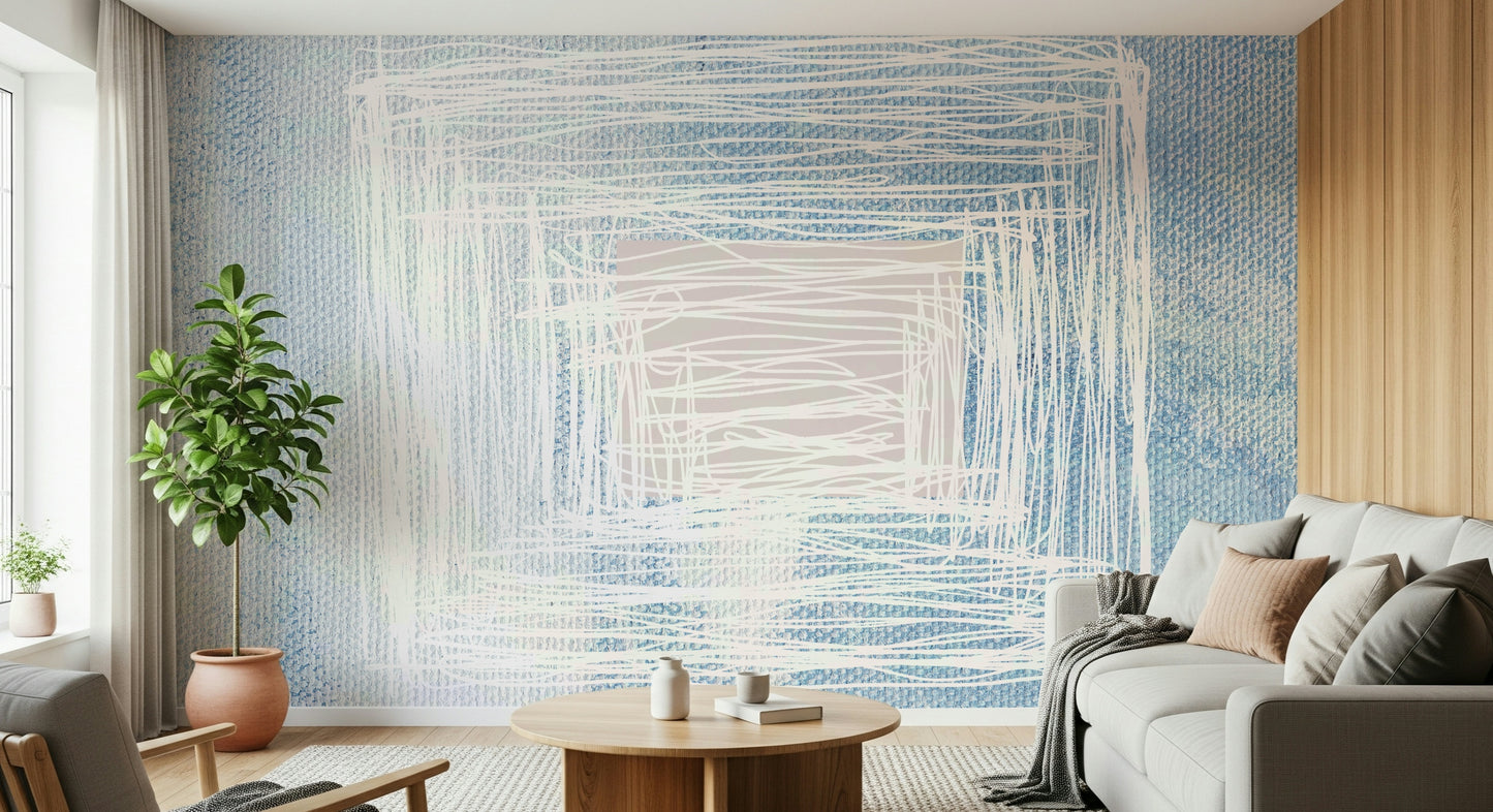 A serene subtle texture wall mural for contemplative decor.