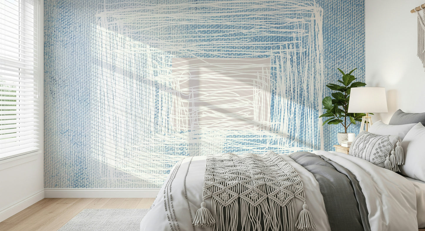 A contemplative gentle design wallpaper mural for a feature wall.