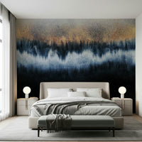 A contemplative gentle design wallpaper mural for a feature wall.