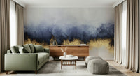 A graceful subtle pattern wall mural in rich, lavish tones.