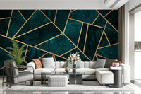 An artistic minimalist design mural for home decor.