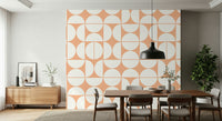 An artistic minimalist form mural for home decor.