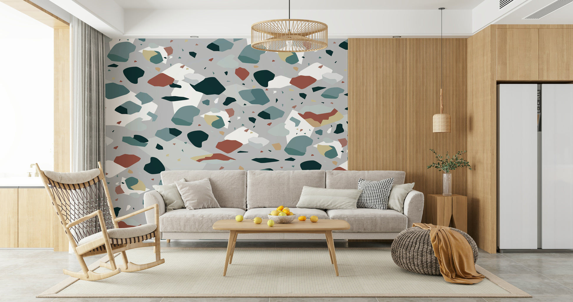 A classic abstract design wallpaper for walls.