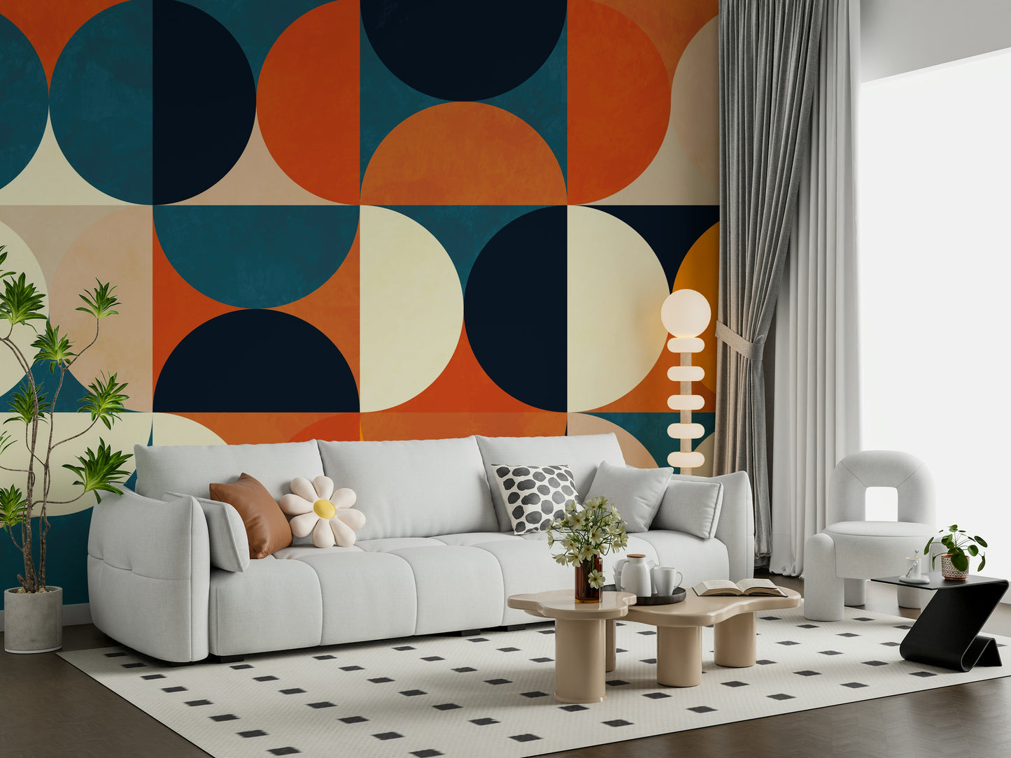 Retro Circles Wall Mural - 2861715
