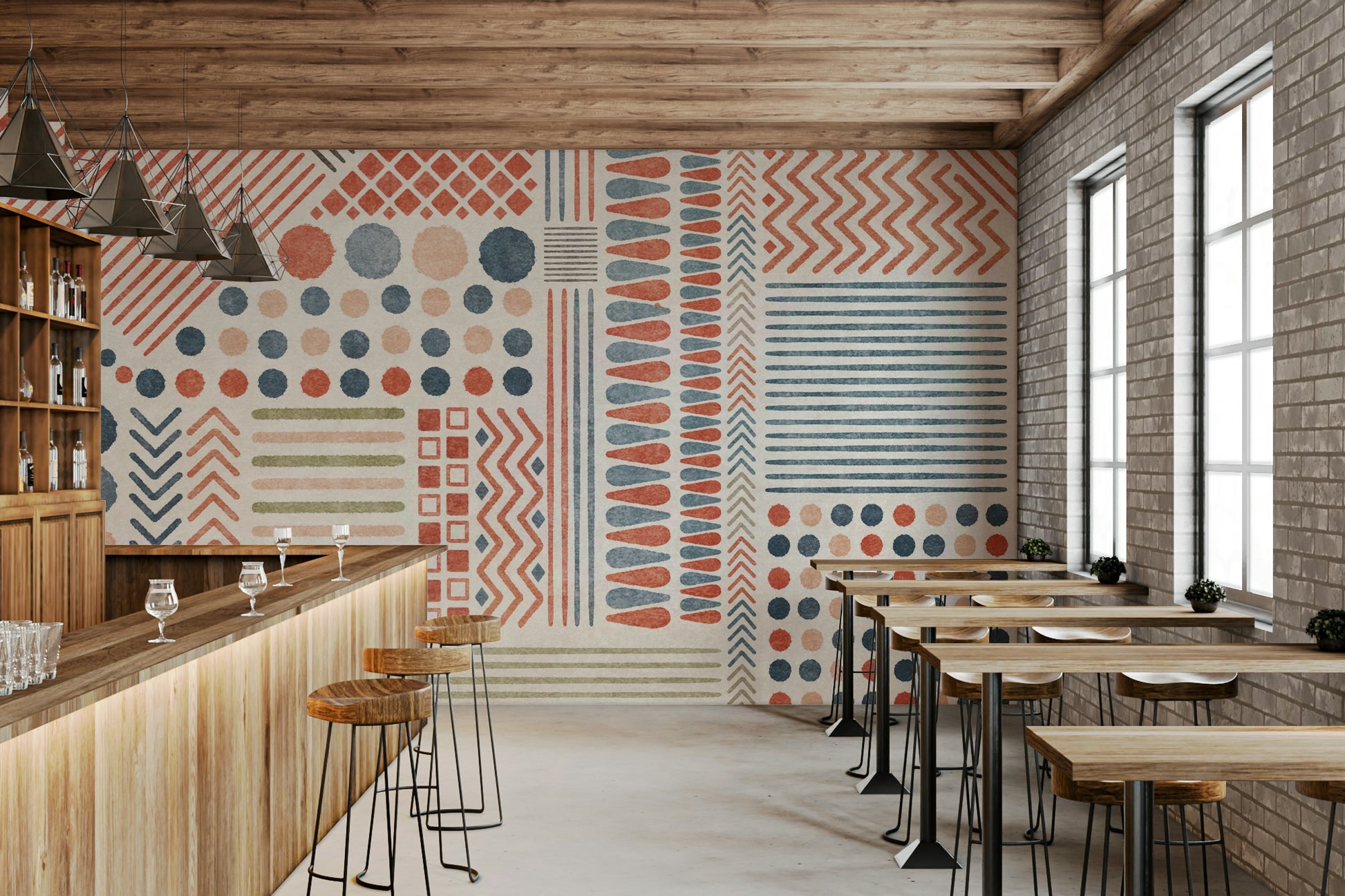 A beautiful modern art wall mural of delicate texture.