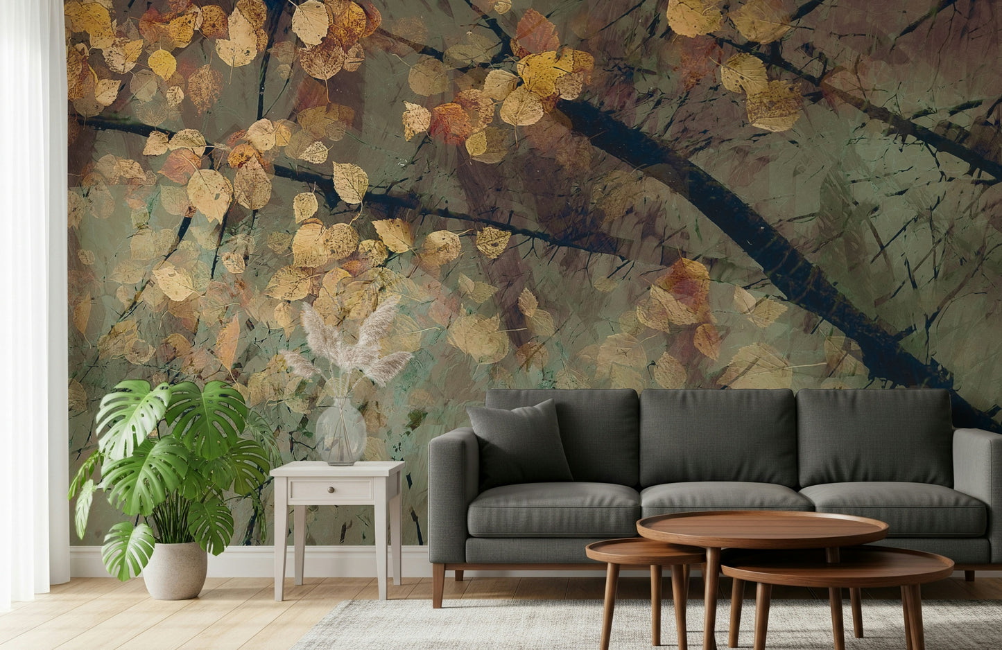 Autumn's Tranquil Reflection Wall Mural