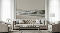 A contemplative gentle wave wallpaper mural for a feature wall.