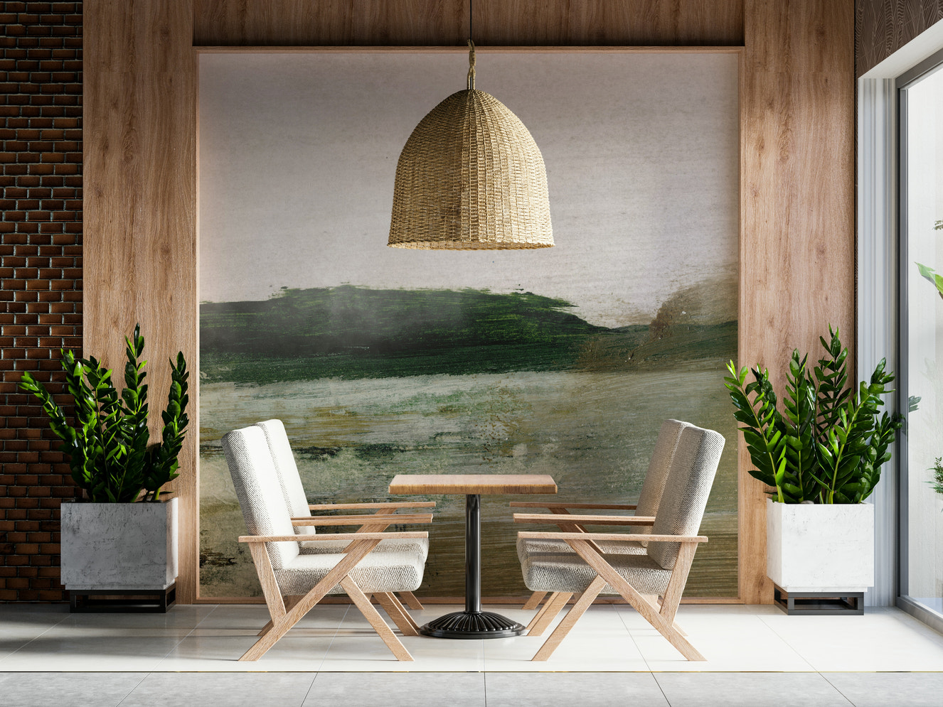 Brushstroke Horizon Wall Mural -2938603