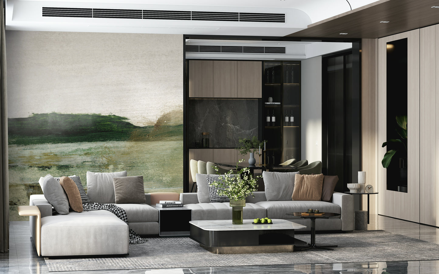 Brushstroke Horizon Wall Mural -2938603