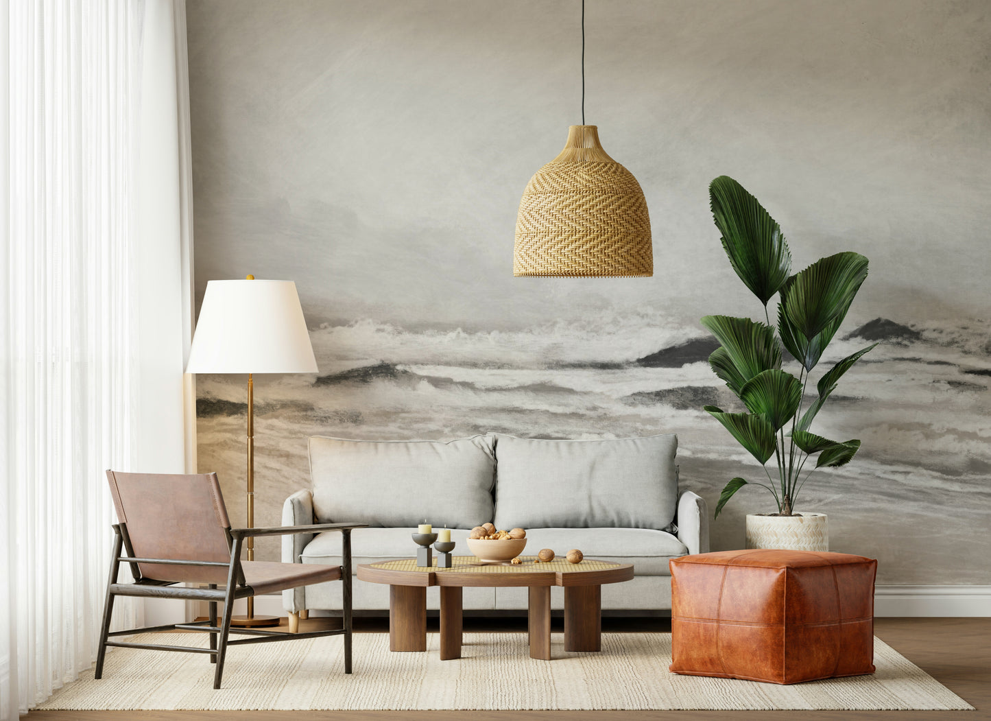 Misty Coast Wall Mural -2923035