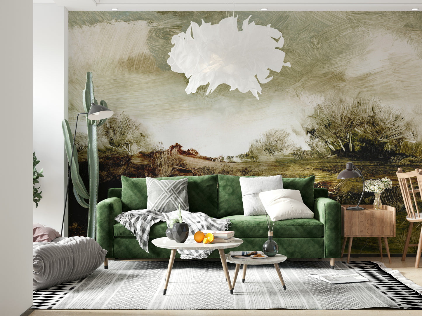 Brushstroke Landscape Wall Mural -2846863