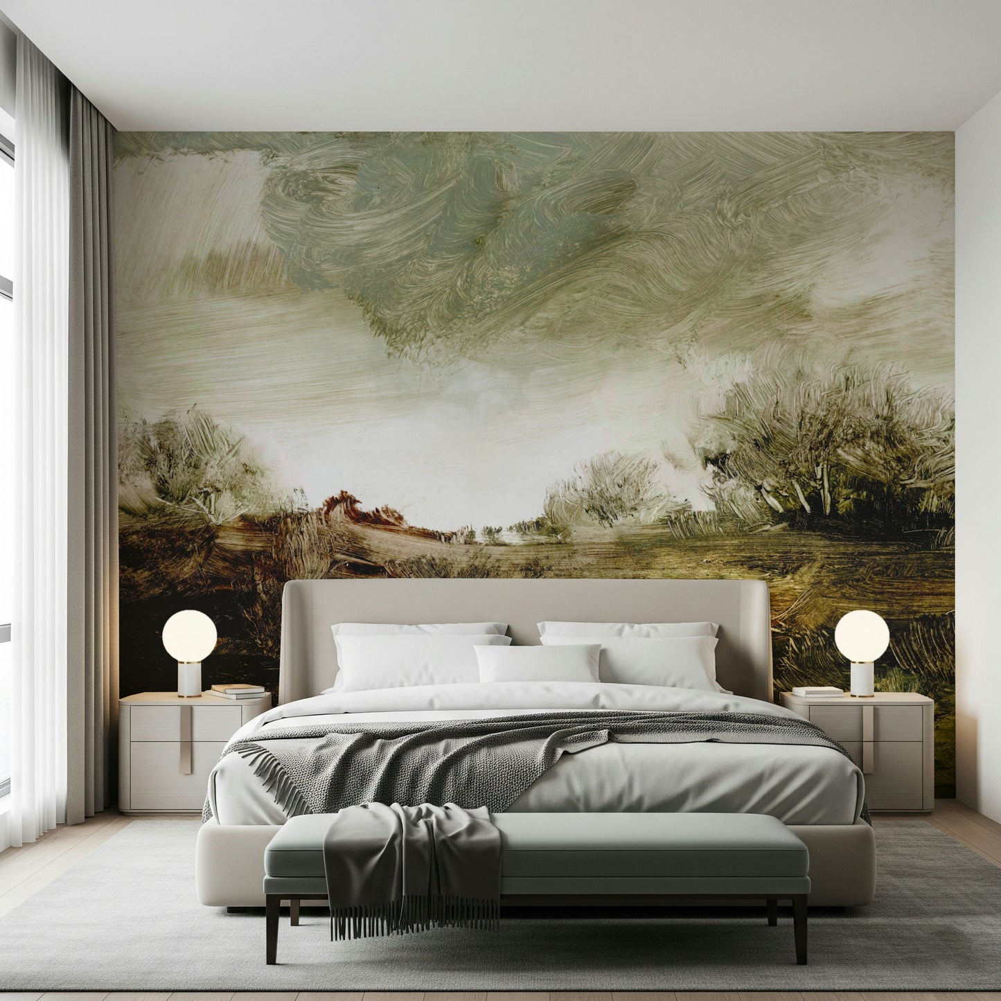 Brushstroke Landscape Wall Mural -2846863