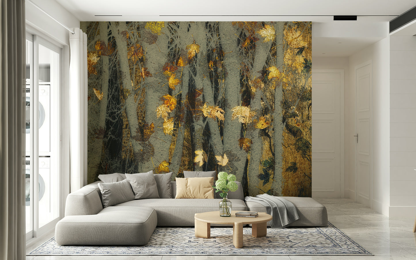 Gilded Autumn Woods Wall Mural -2163434