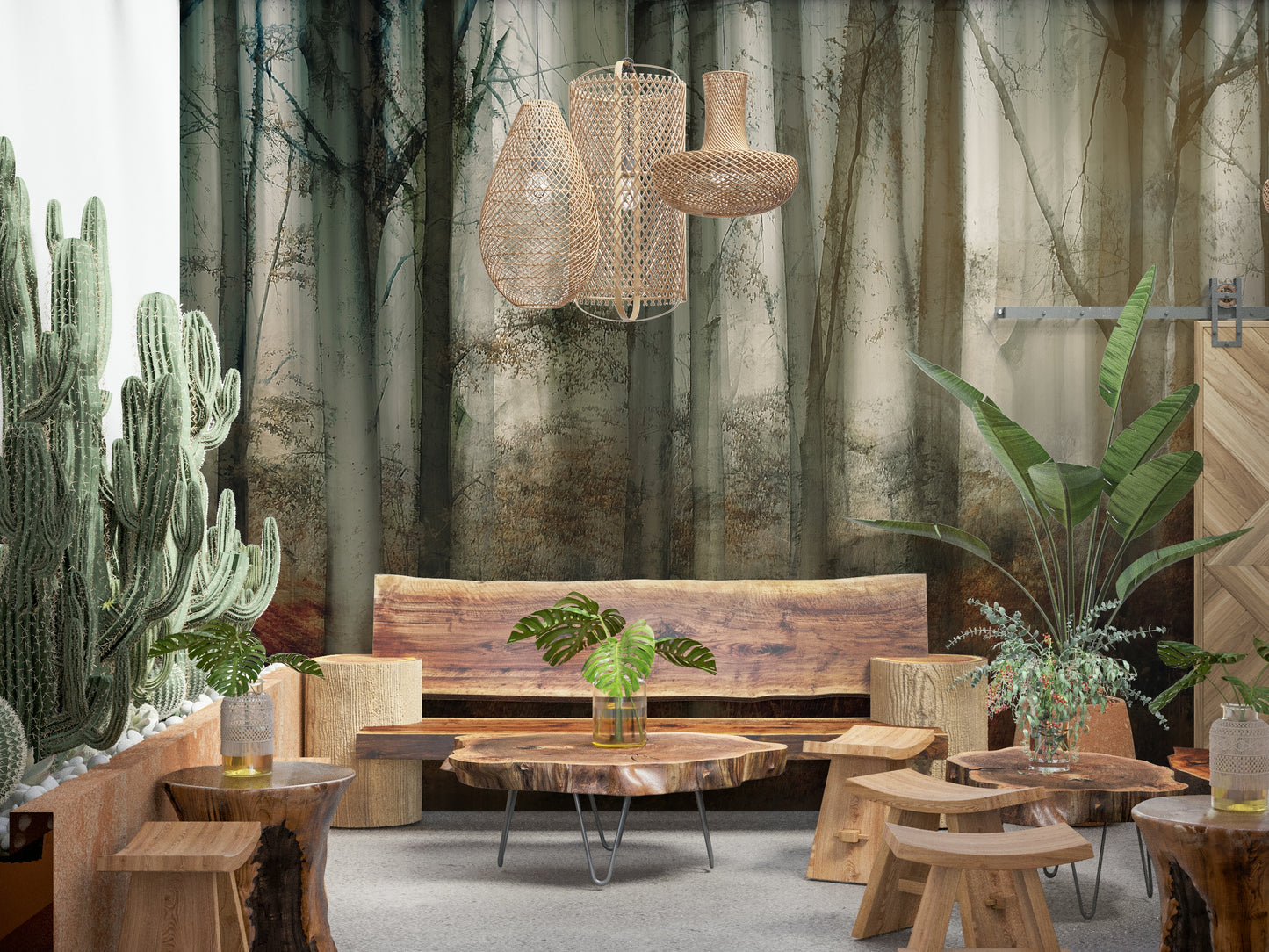 Enchanted Forest Haze Wall Mural -2109985