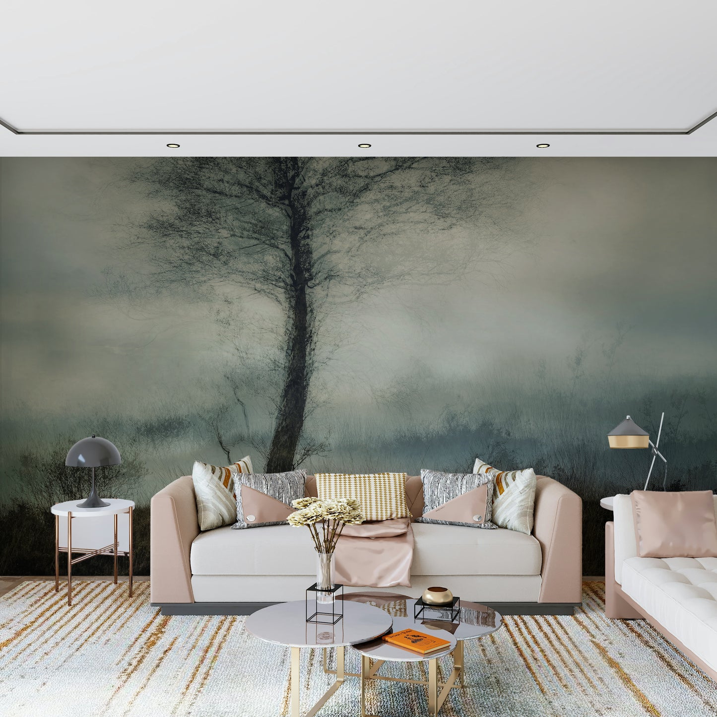 Misty Tree Wall Mural -1875105