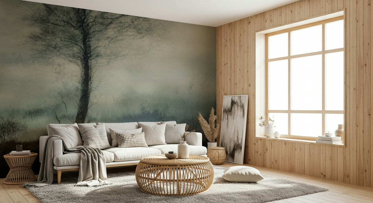 Misty Tree Wall Mural -1875105