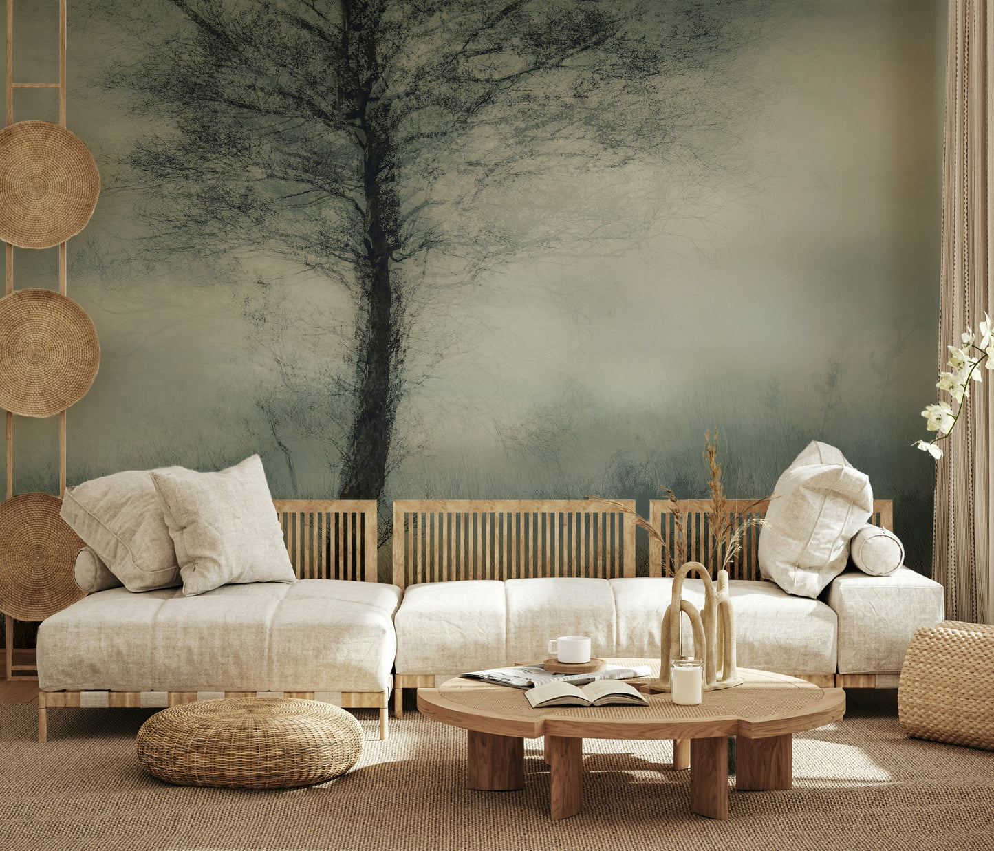 Misty Tree Wall Mural -1875105