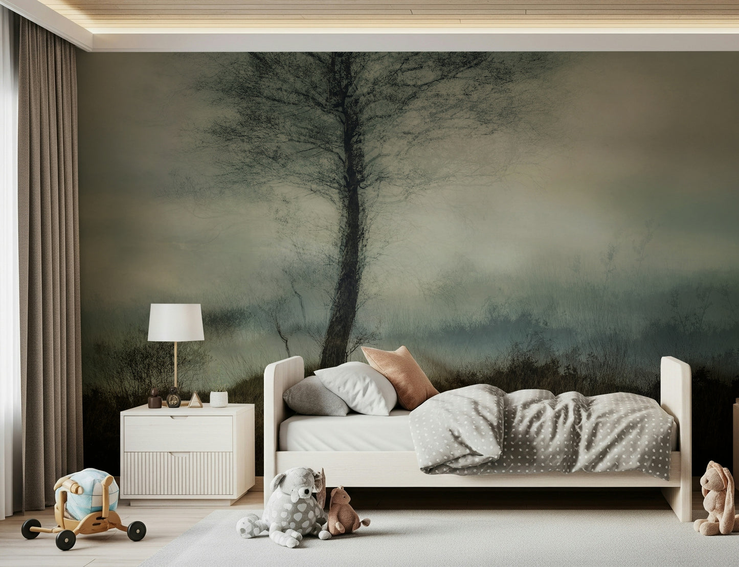 Misty Tree Wall Mural -1875105