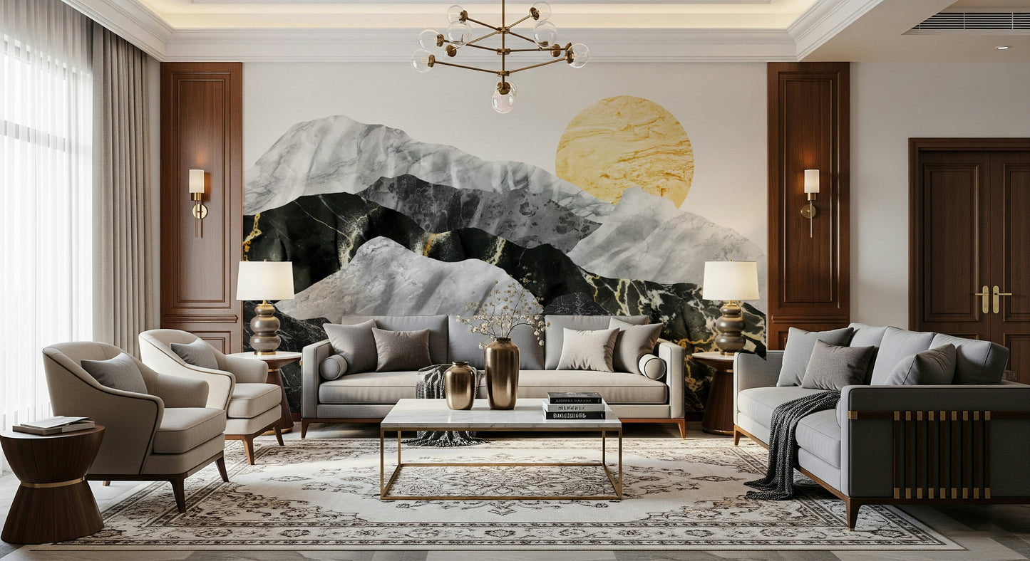 Marble Peaks Wall Mural -2583866