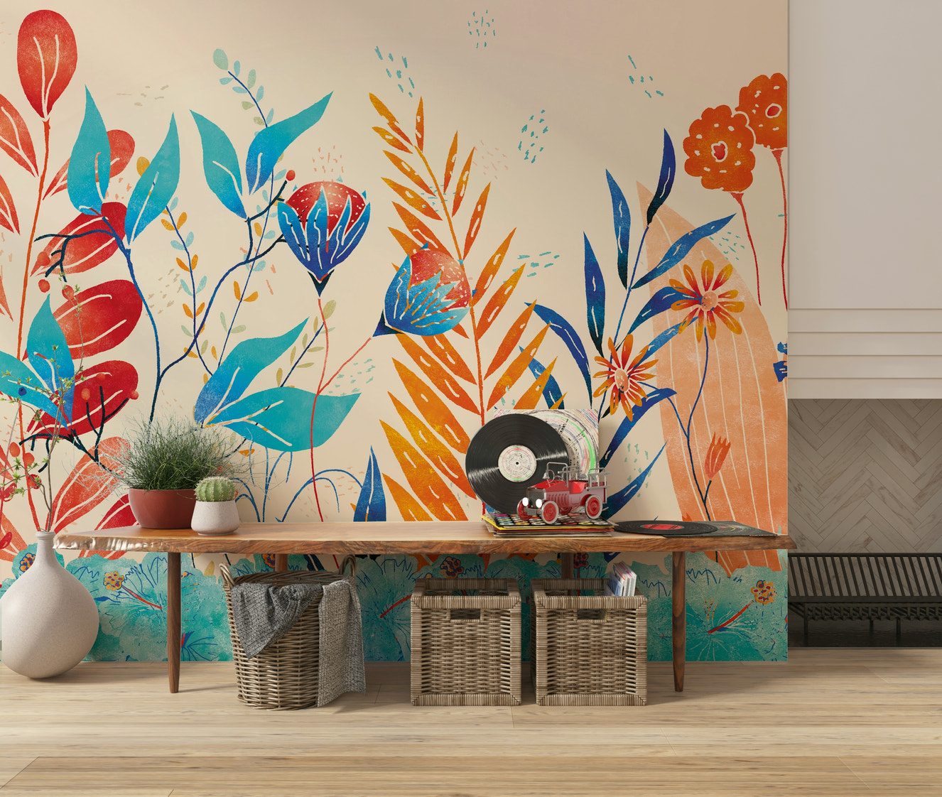 Wild Bloom Symphony Wall Mural