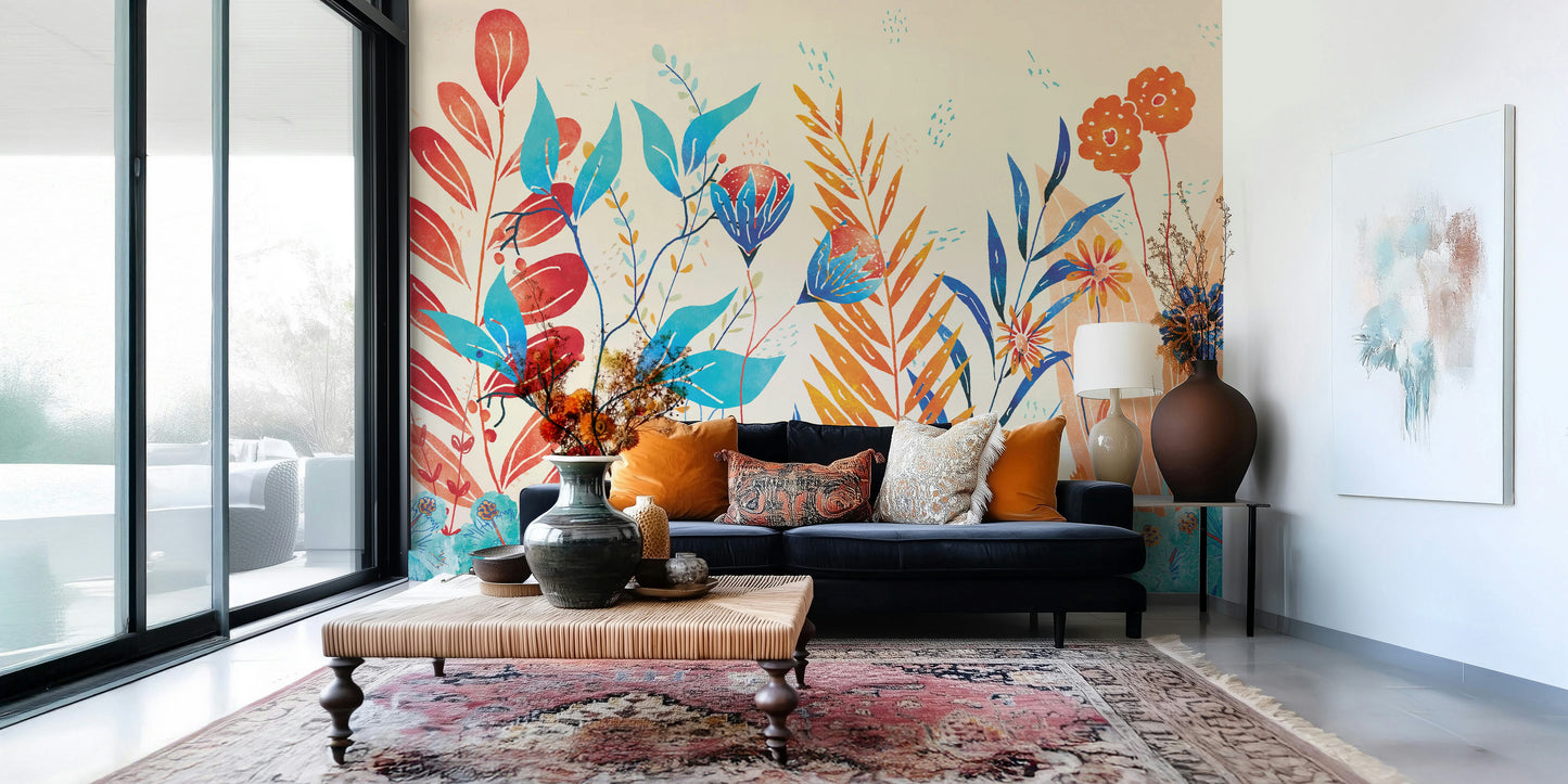 Wild Bloom Symphony Wall Mural