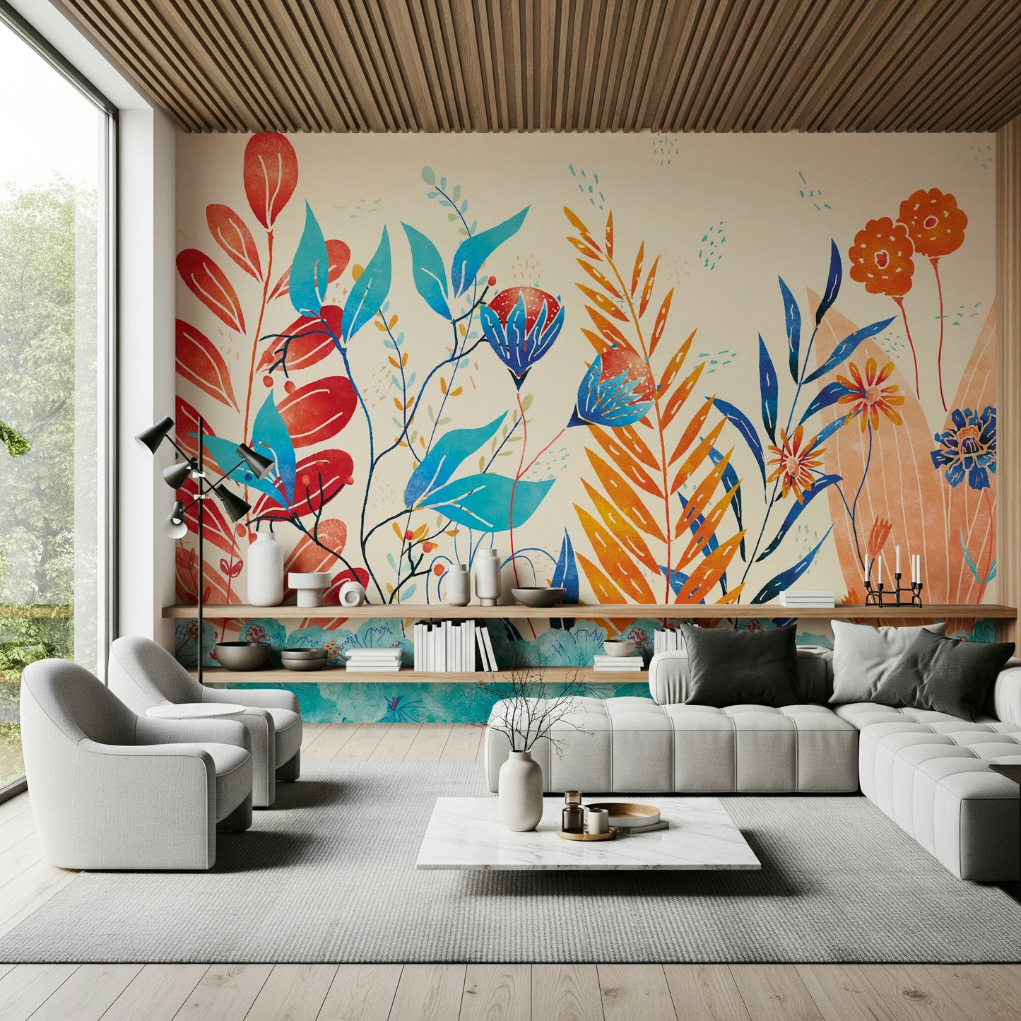 Wild Bloom Symphony Wall Mural