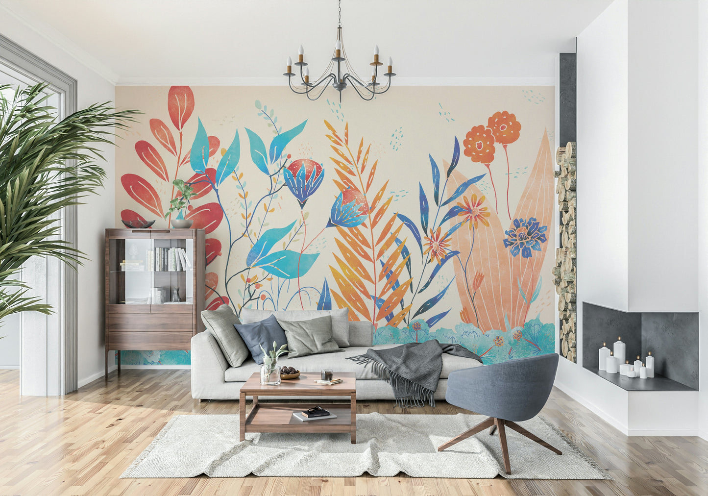Wild Bloom Symphony Wall Mural