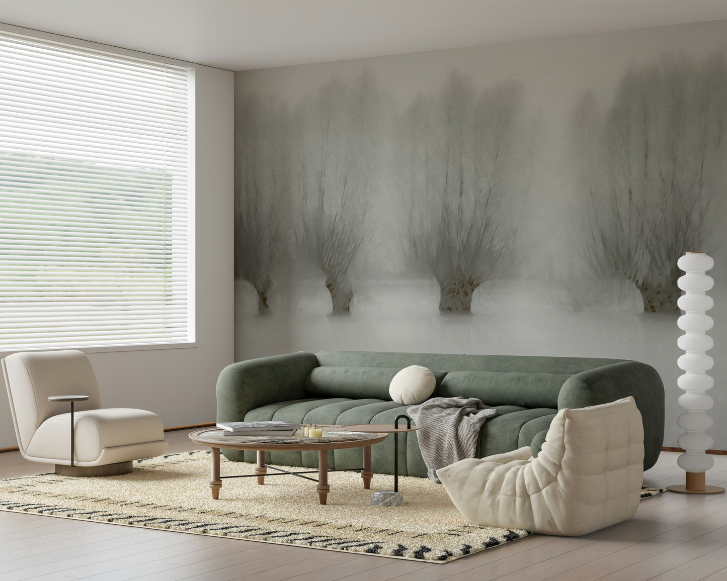 Misty Grove Serenity Wall Mural -1471005