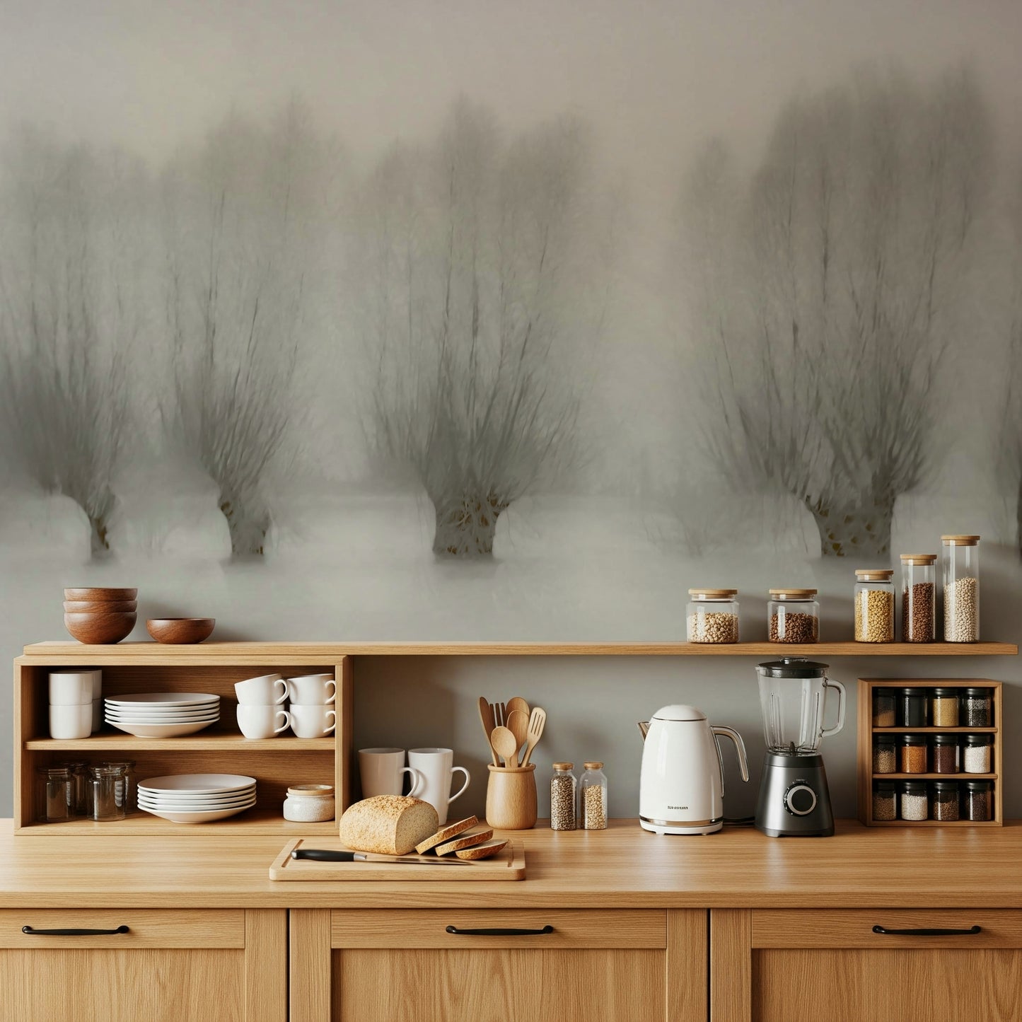 Misty Grove Serenity Wall Mural -1471005